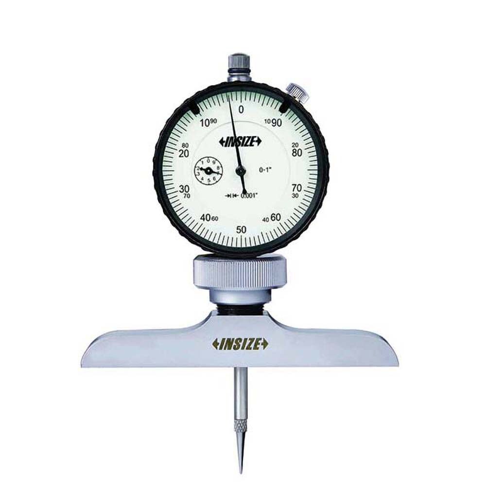 Dial Depth Gages; Maximum Measurement (Inch): 12 ; Graduation (Decimal Inch): 0.0010 ; Base Length (Inch): 4 ; Calibrated: Yes ; Traceability Certification Included: None ; Range Per Revolution (Decimal Inch): 0.0010