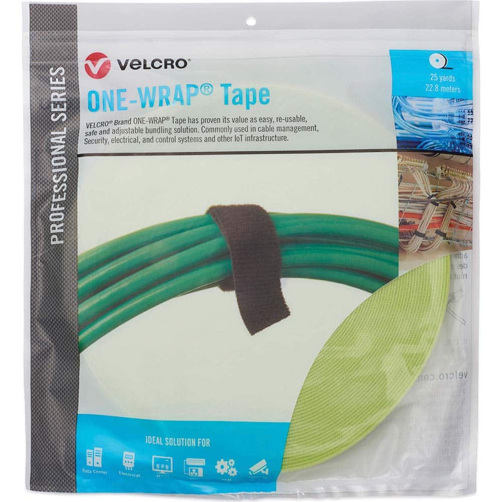 Velcro.Brand 30944 Cable Tie: 75" Long, Green, Reusable 