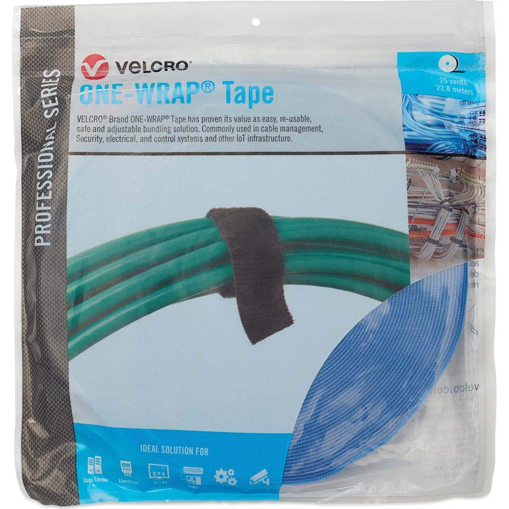 Velcro.Brand 31056 Cable Tie: 75" Long, Blue, Reusable 