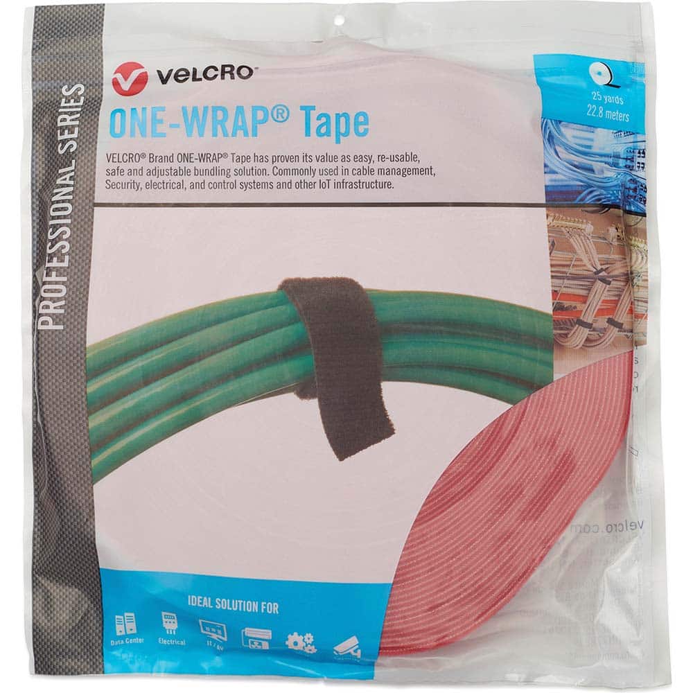 Velcro.Brand 31057 Cable Tie: 75" Long, Red, Reusable 