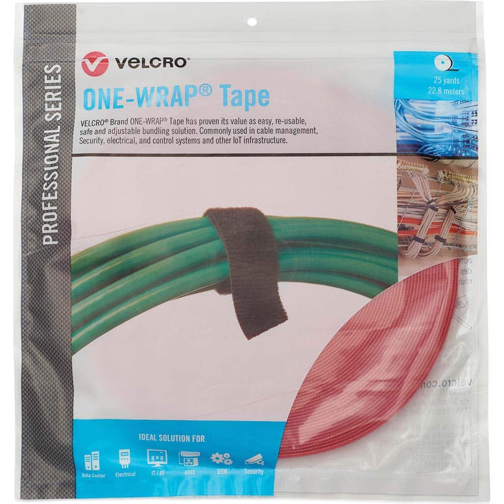 Velcro.Brand 31069 Cable Tie: 75" Long, Red, Reusable 