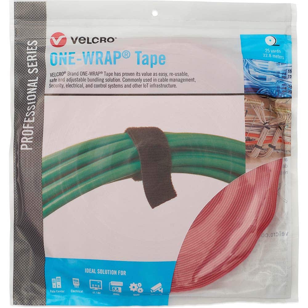 Velcro.Brand 31062 Cable Tie: 75" Long, Red, Reusable 