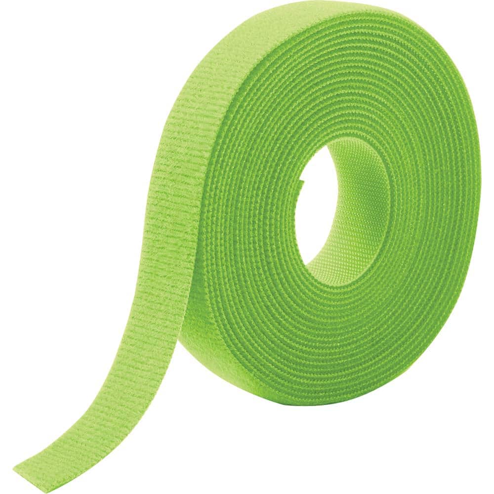 Cable Tie: 180" Long, Green, Reusable