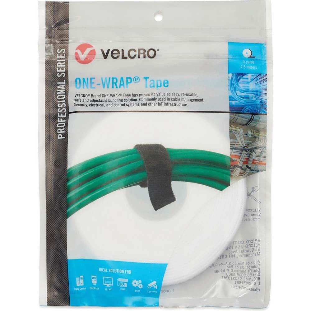 Velcro®Brand - Cable Tie: 180″ Long, White, Reusable - 16427379