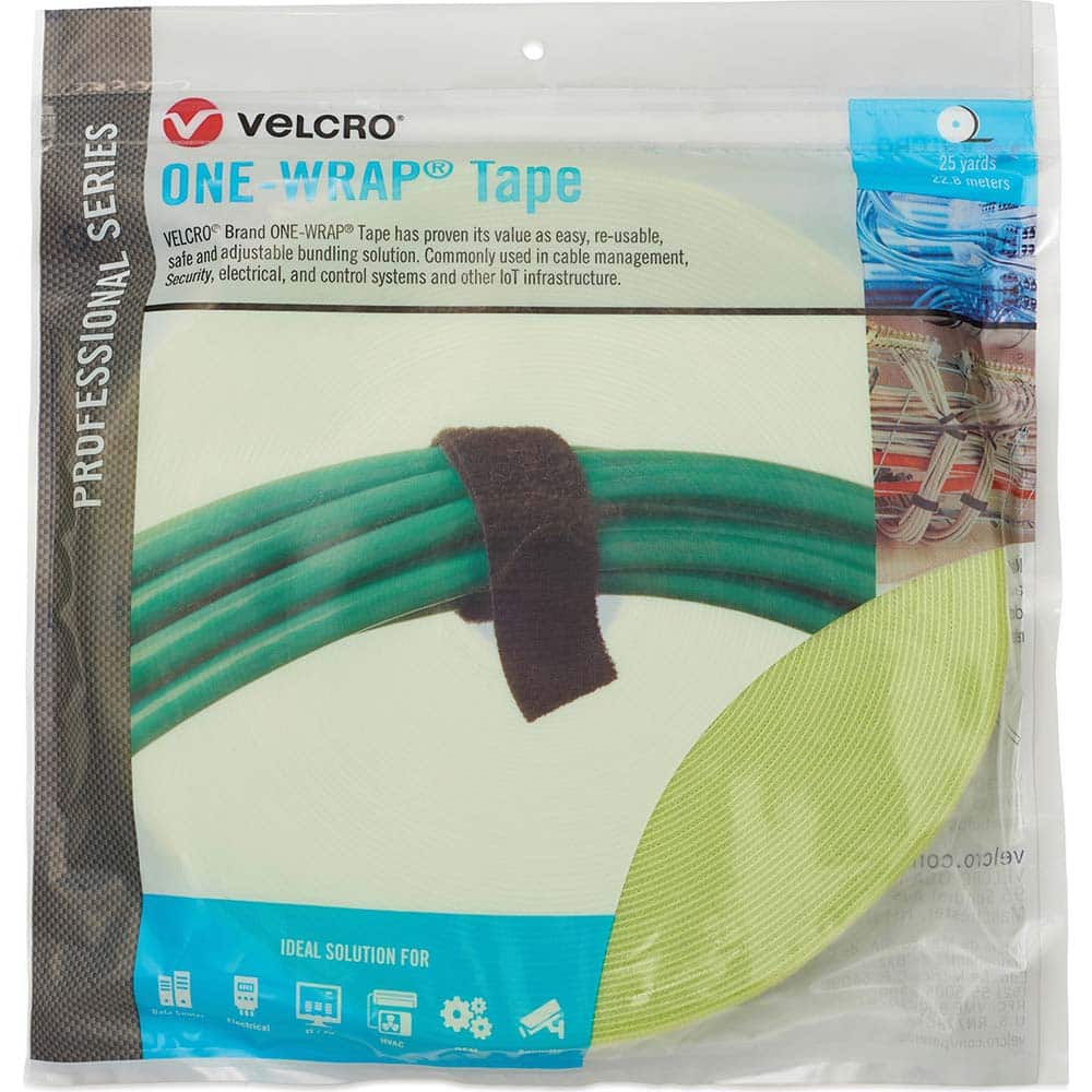 Velcro.Brand 30943 Cable Tie: 75" Long, Green, Reusable 