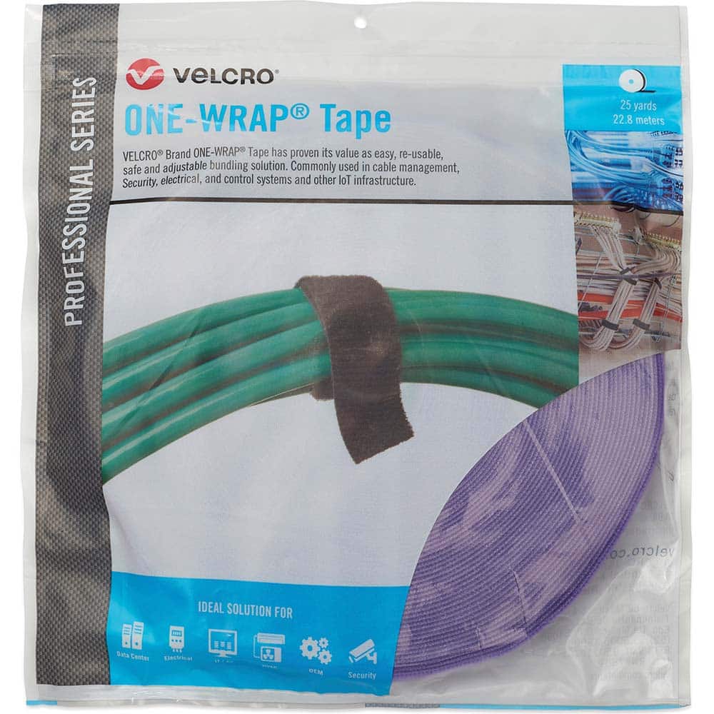 Velcro.Brand 31028 Cable Tie: 75" Long, Purple, Reusable 