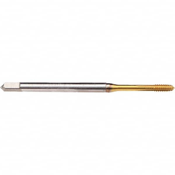 Emuge BU39Z700.5005 Thread Forming Tap: #6-32, UNC, 2BX Class of Fit, Bottoming, Powdered Metal High Speed Steel, TiN Finish 