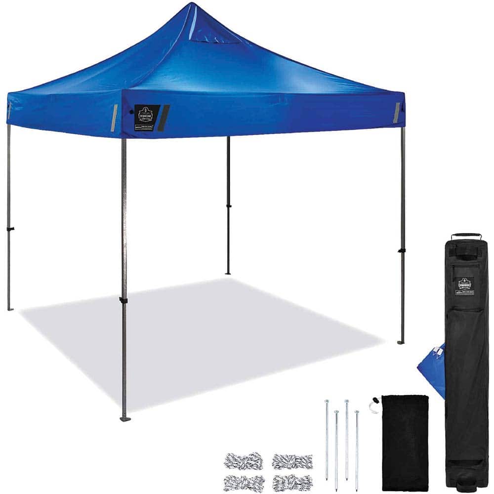 Shelters; Depth: 10.00 ; Height (Feet): 14 ; Color: Blue ; Style: Tent ; Shelter Type: Canopy ; Frame Material: Steel