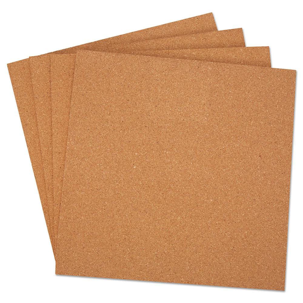 Cork Tiles Board: 12 Width, 12 Height, Natural Cork Board, Brown