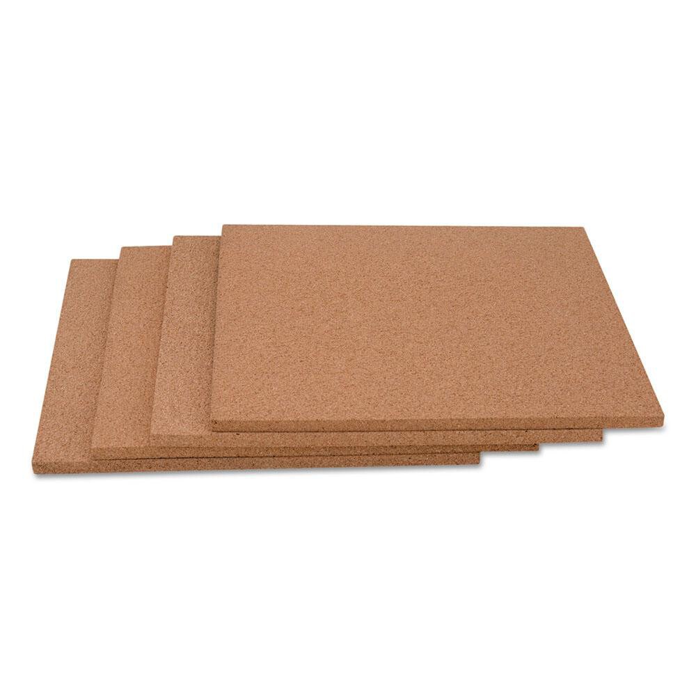 Cork Tiles Board: 12 Width, 12 Height, Natural Cork Board, Brown