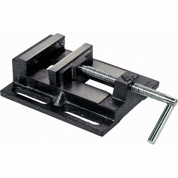 Drill Press Vises; Jaw Width (Inch): 4; Jaw Width: 4 in; Jaw Opening Capacity (Decimal Inch): 4.5 in; Jaw Height: 1.125 in; Throat Depth (Decimal Inch): 1.1250; Orientation Type: Horizontal; Base Motion Type: Stationary; Spindle Operation Type: Continuous