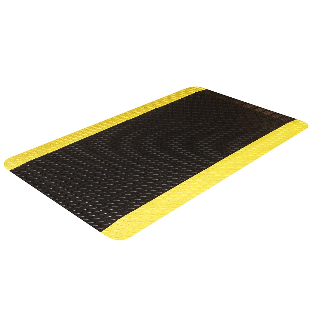 Anti-Fatigue Mat: 5' Length, 3' Wide, 7/8" Thick, Vinyl, Beveled Edge