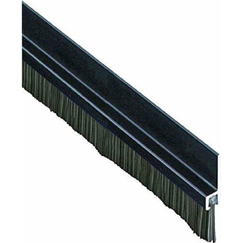 Pemko 85575 Sweeps & Seals; Type: Brush Door Bottom Sweep ; Width (Inch): 1/4 ; Finish/Coating: Dark Bronze Anodized Aluminum ; Material: 6063-T6 Aluminum Alloy and Temper Retainer ; Back Strip Brush Width (Inch): 1 ; Bristle Length (Inch): 1.0000 