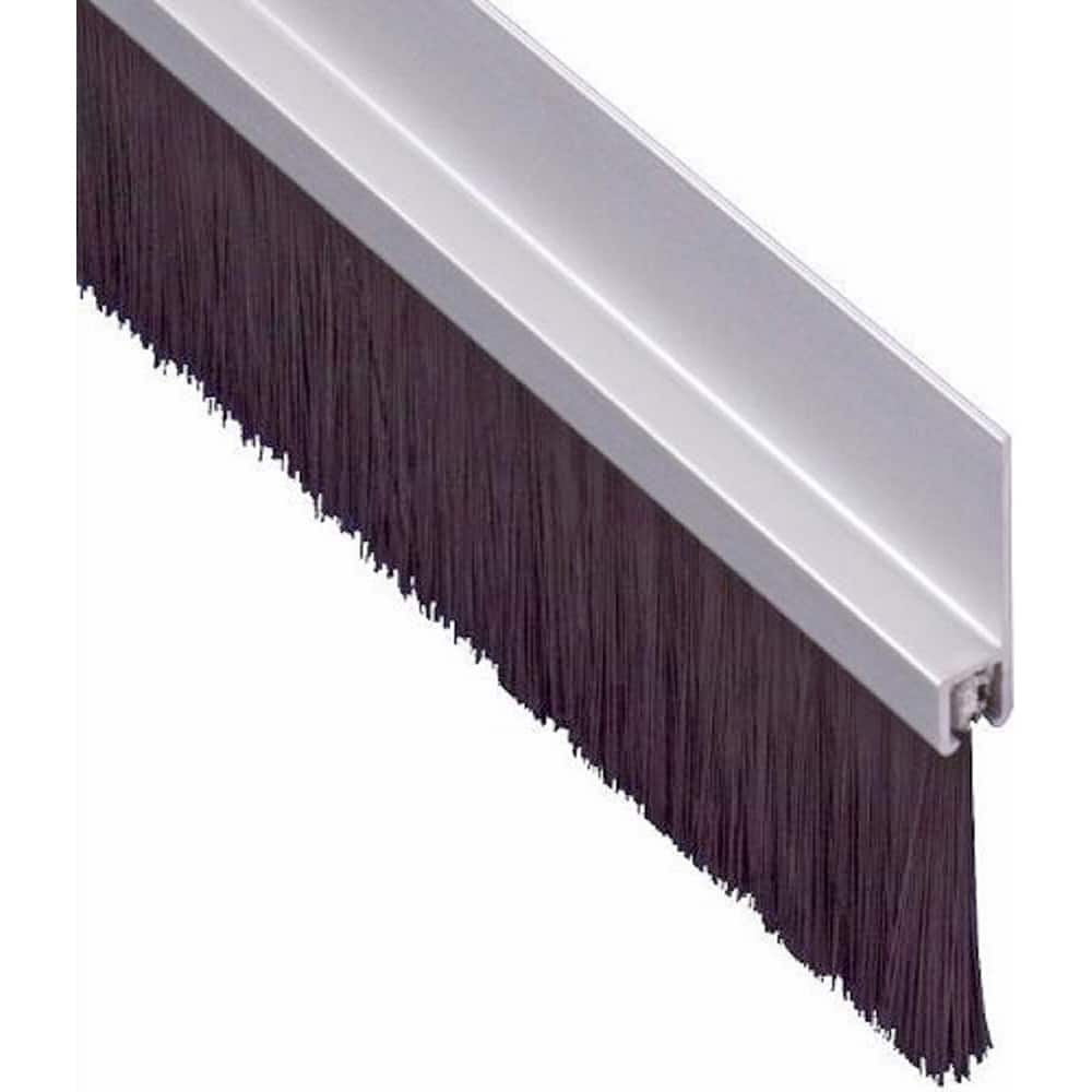 1000 mm x 128 mm Door Brush Bottom Sweep H-Shaped Aluminum Alloy Holder with Black Nylon Brush 3.94 inches Approximately 39.37 inches x 5.04 inches