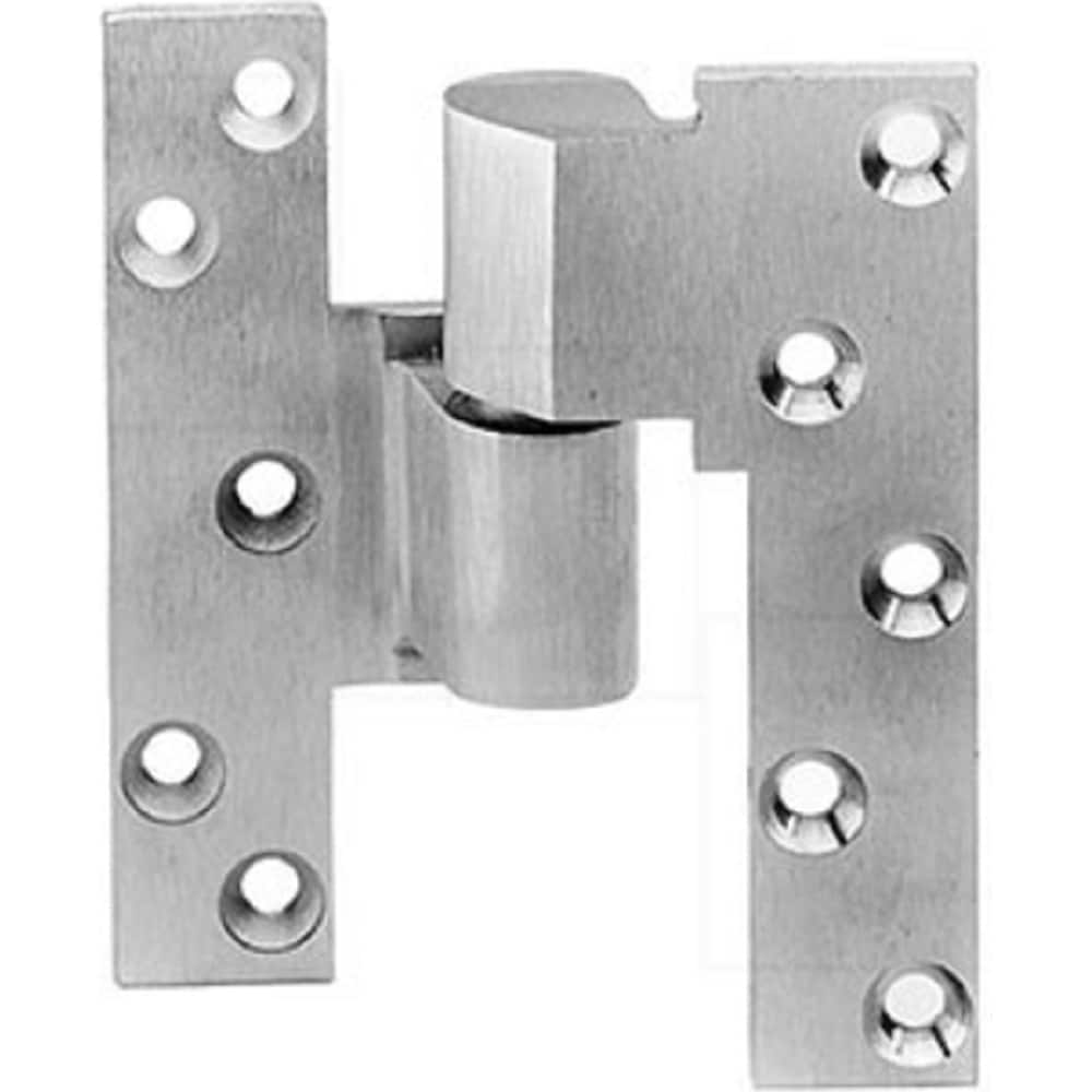 Pivot Hinges; Finish/Coating: Satin Chrome ; Type: Intermediate Regular Pivot ; Hand: Left Hand ; Leaf Height: 5 (Inch); Length (Inch): 4-1/4 ; Load Capacity (Lb.): 250.000 (Pounds)