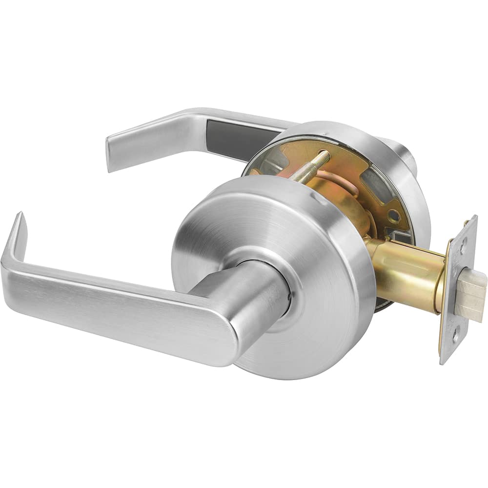 Lockset: Use with 1-3/4" Thick Doors, Satin Chrome Finish