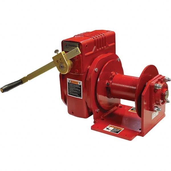 Winches; Type: Worm Gear Hand Winch ; Line Pull Capacity (Lb.): 4,000 ; Capacity (Lb.): 40000 ; Force to Lift 1000 Pounds: 18 ; Additional Information: 2-Year Limited Warranty