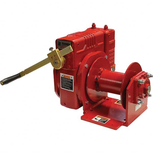 Winches; Winch Type: Lifting ; Line Pull Capacity (Lb.): 4000 ; Force To Lift 1000 Pounds: 18 ; Winch Gear Type: Worm ; Finish: Powder Coated ; Capacity (Lb.): 40000