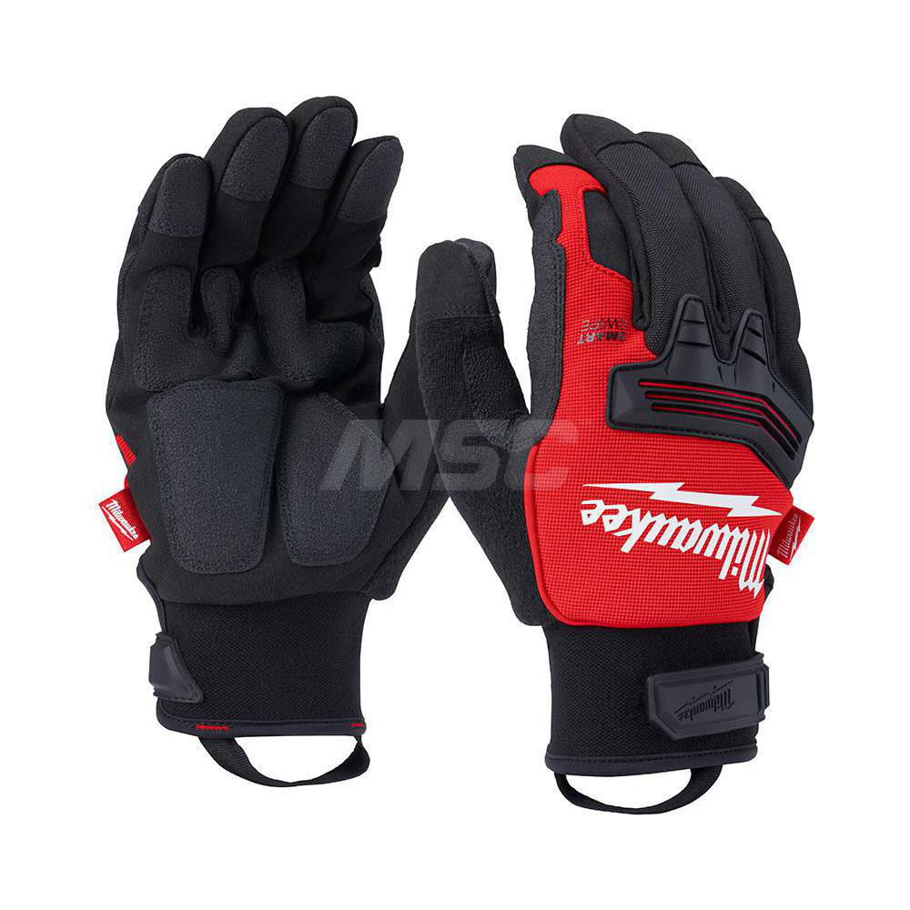 Work Gloves: Milwaukee 48-73-004, Size Small, Waterproof Lined, Polyester, General Purpose - Black, 10-19/32" OAL, Pair