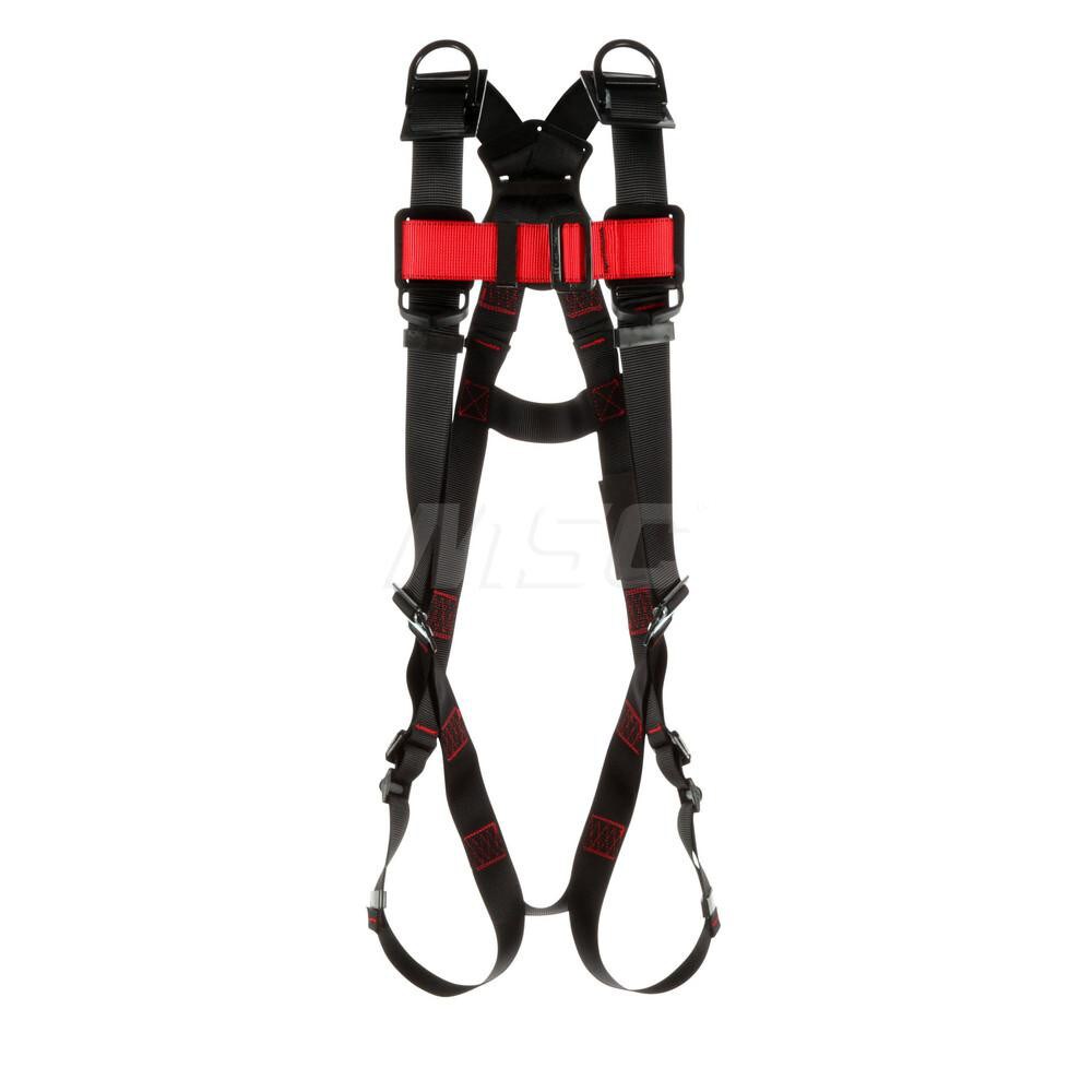 Fall Protection Harnesses: 420 Lb, Vest Style, Size Medium & Large, For Retrieval & Rescue, Polyester, Back & Shoulder