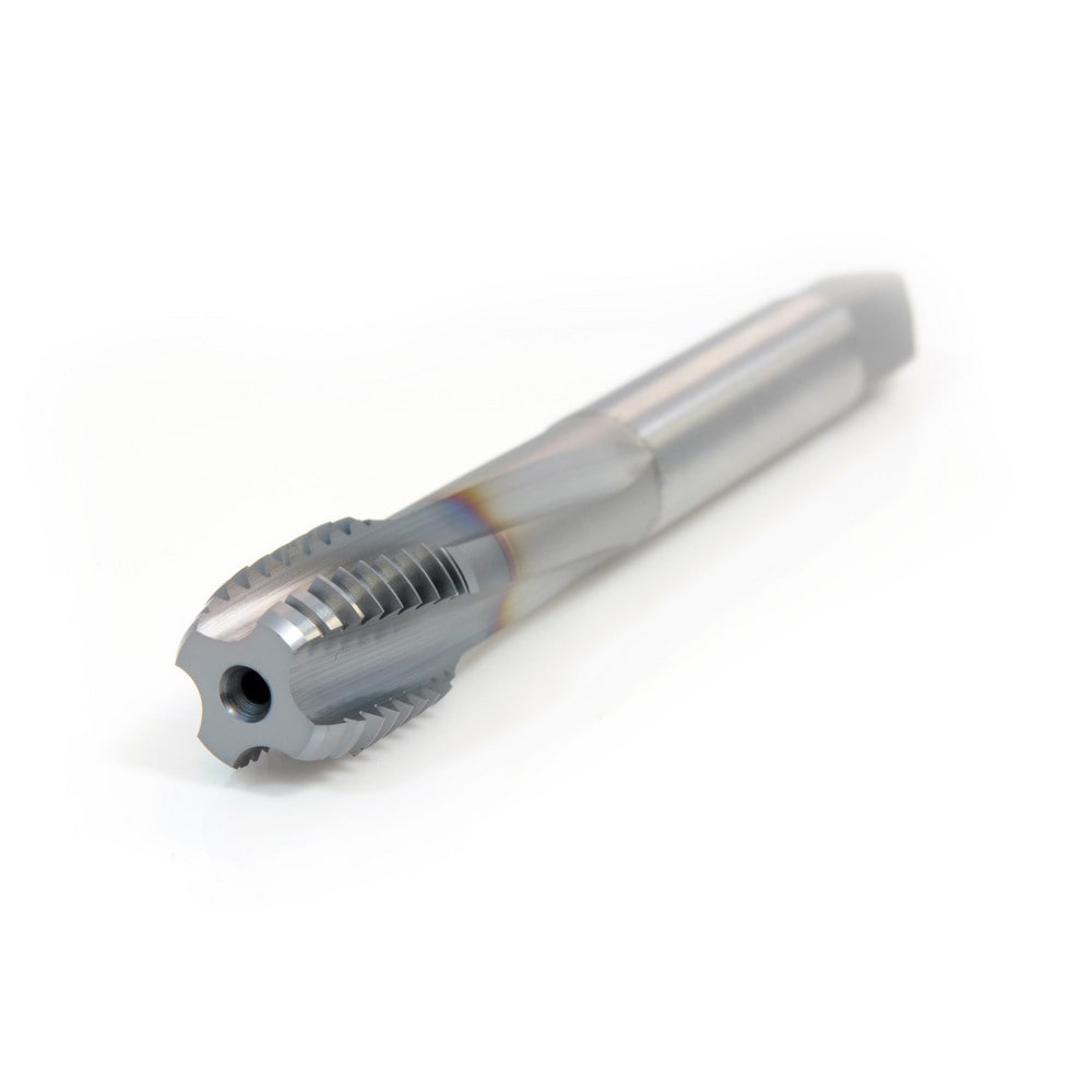 Spiral Flute Tap: 3/8-24 UNF, 3 Flutes, Modified Bottoming, VC-10, V Coated