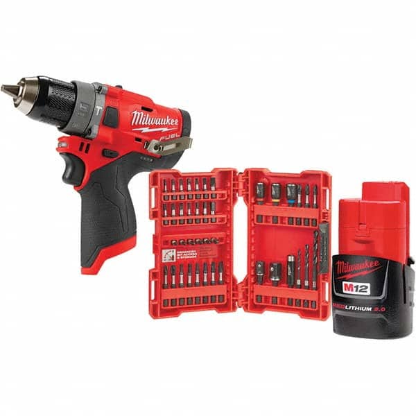 Cordless Hammer Drill: 1/2" Chuck, 0 to 25,500 BPM, 0 to 1,700 RPM