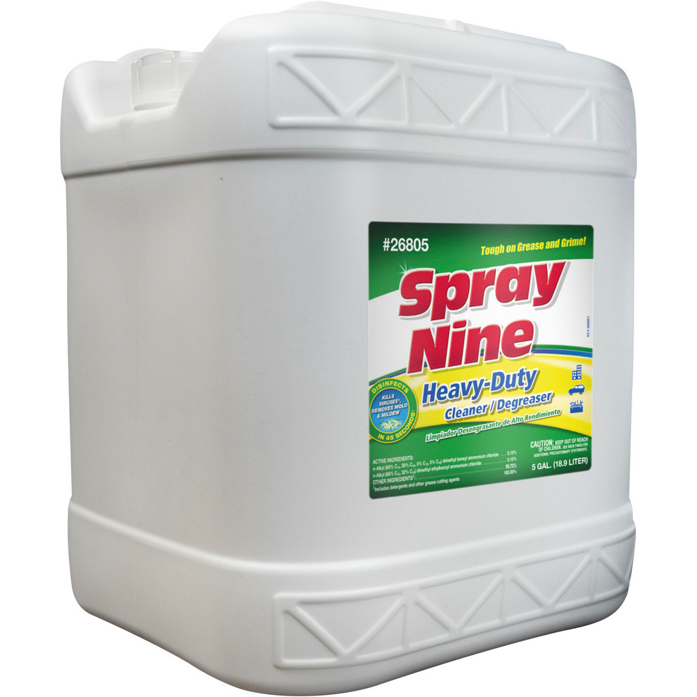 Cleaner & Degreaser: 5 gal, Bucket - Liquid, Citrus Scent, for Areas of Heavy Pedestrian Traffic