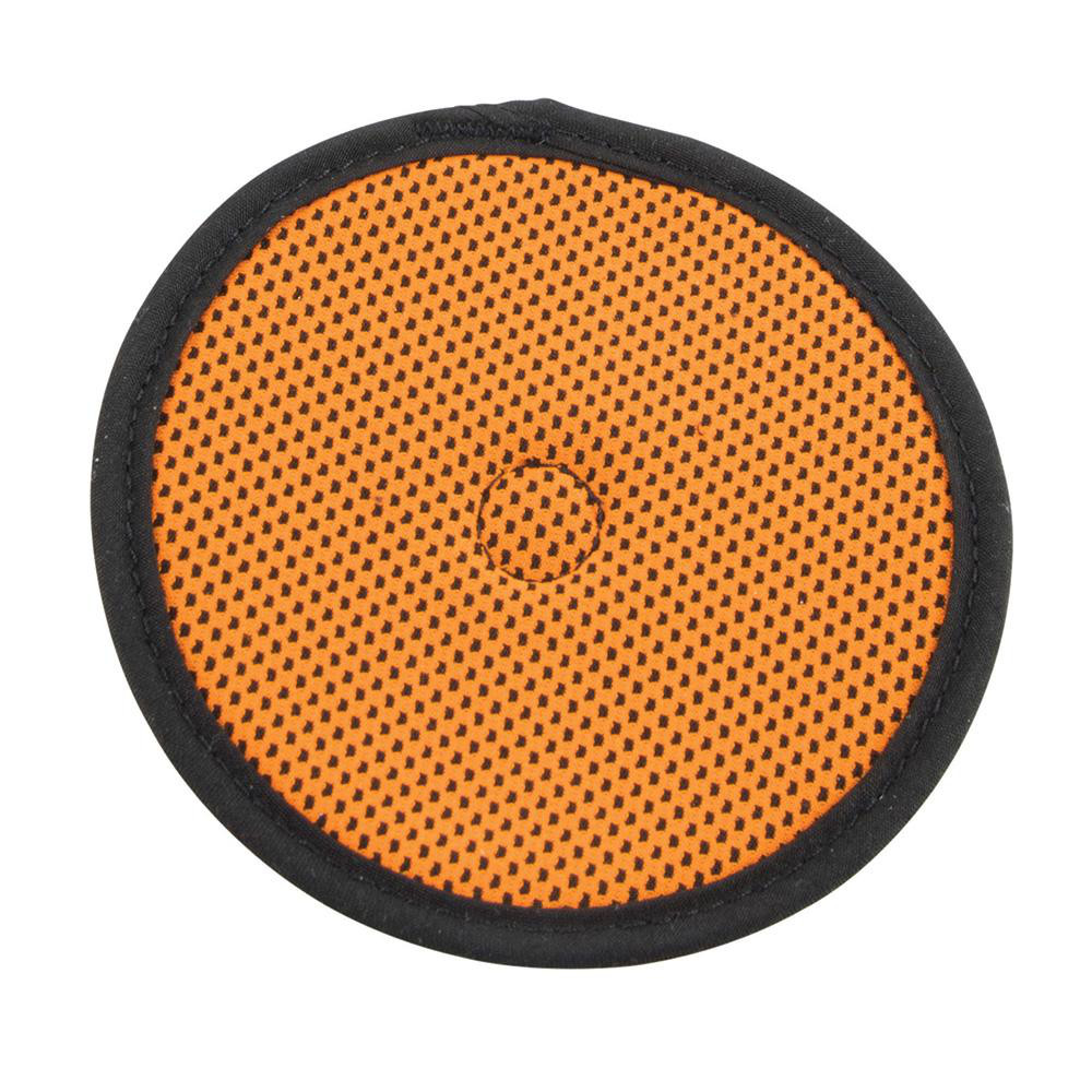 Hard Hat Cooling Pad: Polyester, Orange, Standard Size - Hook & Loop Closure