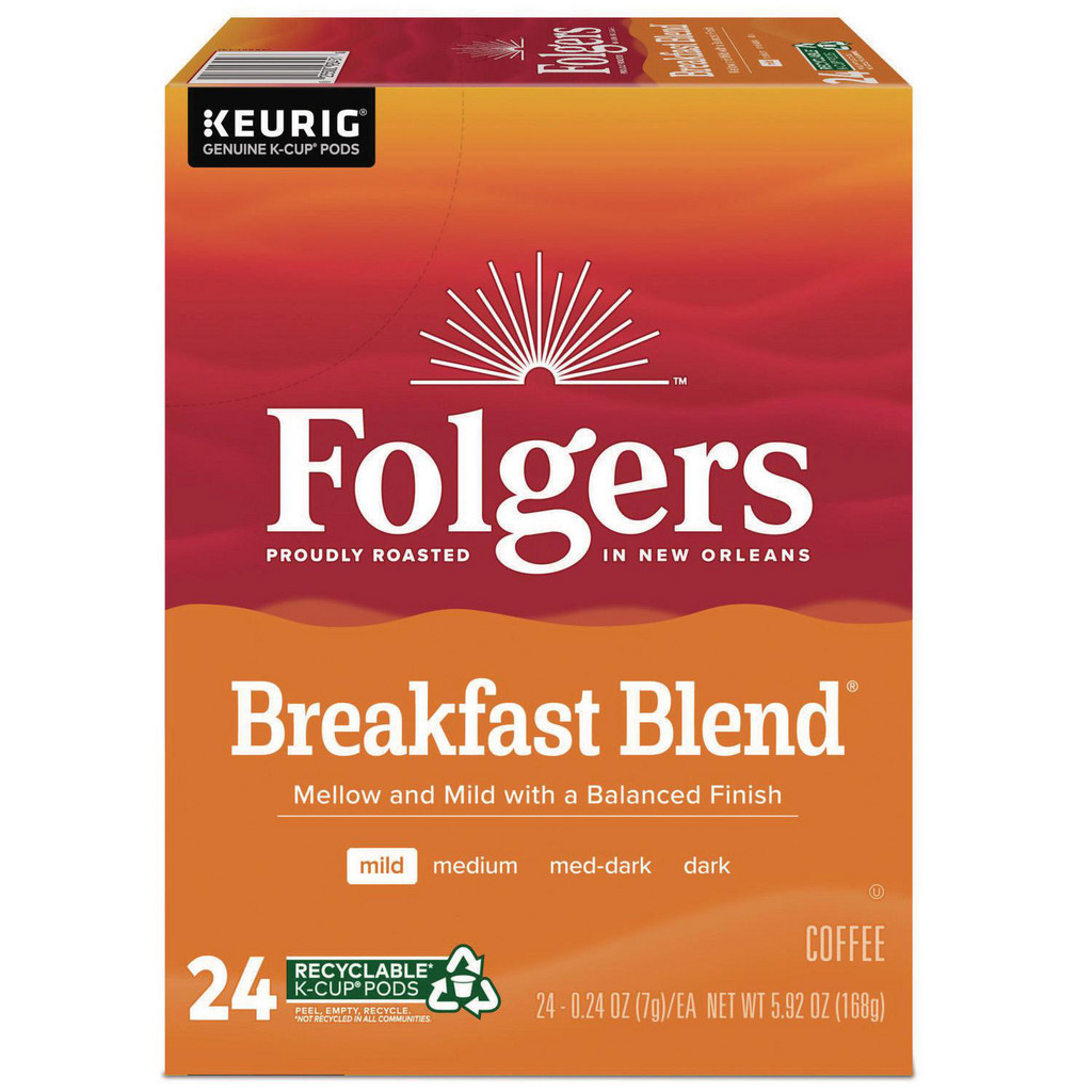 Folgers Beverages: Coffee, Breakfast Blend, Pod, 0.24 oz | Part #GMT0448