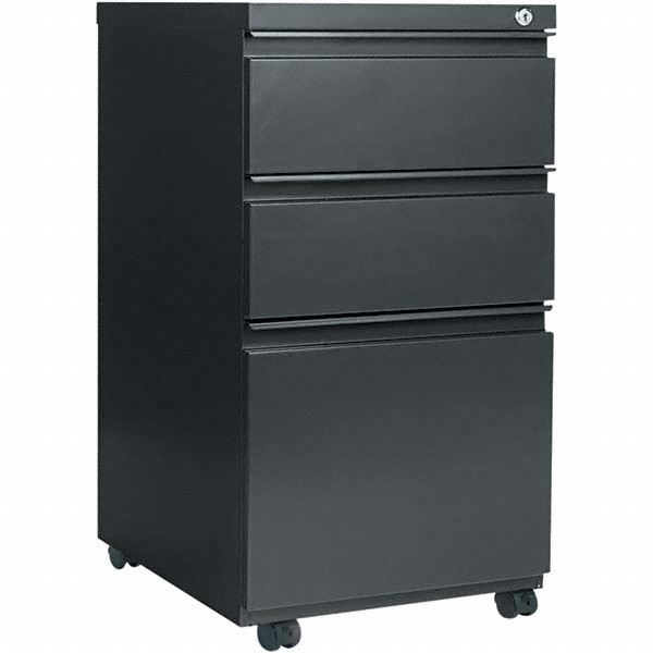 ALERA Pedestal File 3 Drawers, Steel, Charcoal MSC