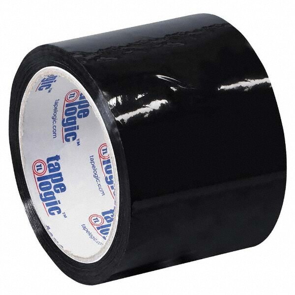 Pack of (6) 55 Yd Rolls 3" Black Box Sealing & Label Protection Tape