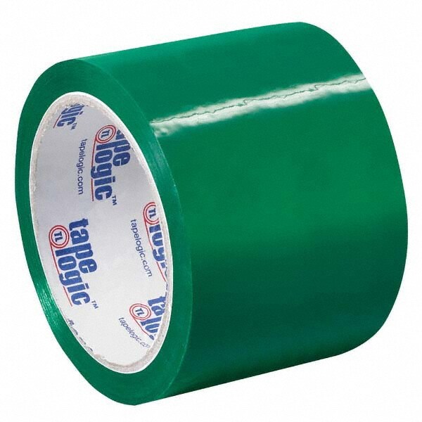 Pack of (6) 55 Yd Rolls 3" Green Box Sealing & Label Protection Tape