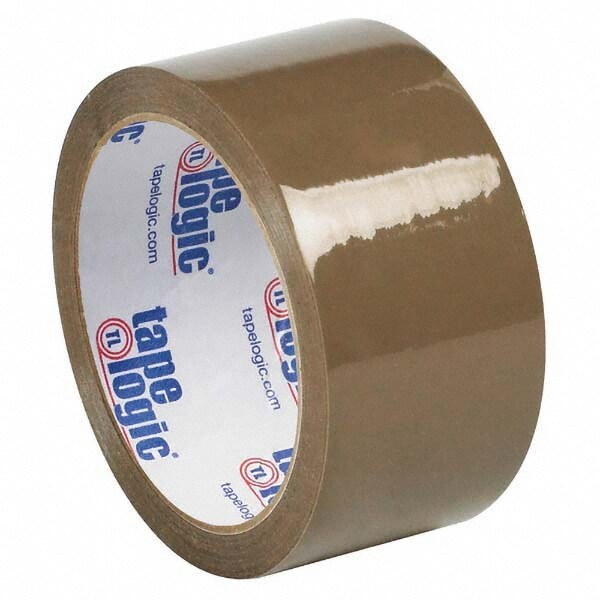 Pack of (6), 2" x 55 Yd Rolls of Tan Box Sealing & Label Protection Tape