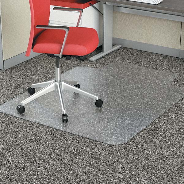 ALERA OCCASIONAL USE STUDDED CHAIR MAT FOR FLAT PILE CARPET, 45 X 53