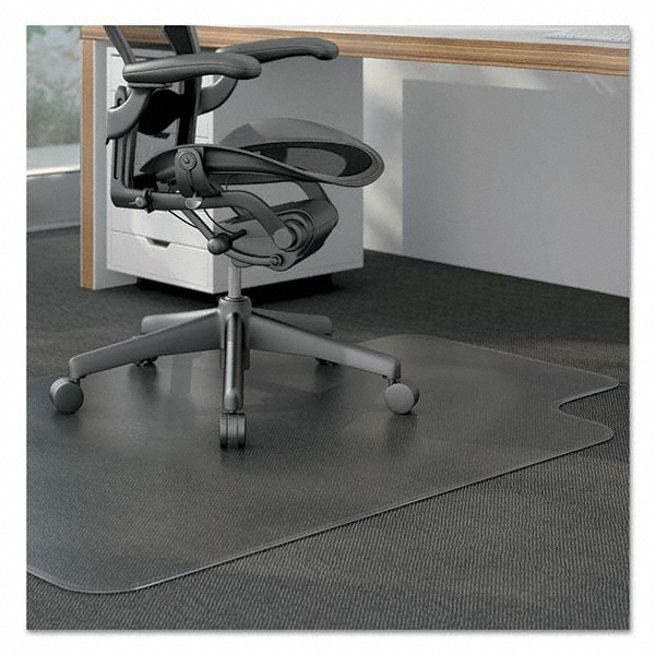 ALERA MODERATE USE STUDDED CHAIR MAT FOR LOW PILE CARPET, 45 X 53