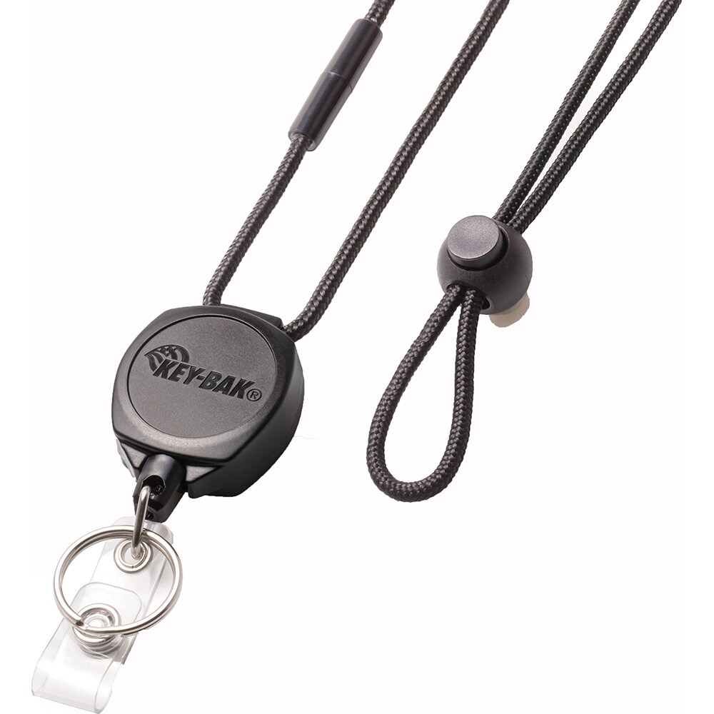 Key Control; Type: Retractable Key Chain & ID Holder ; Number of Keys: 5 ; Color: Black ; Width (Inch): 3/4