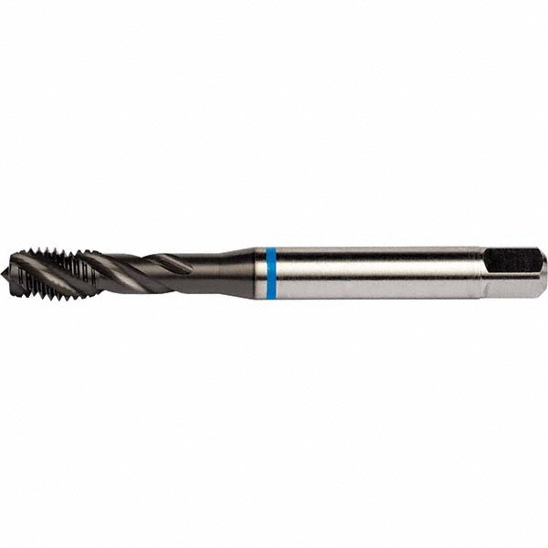 Spiral Flute Tap: 1/4-20 UNC, 3 Flutes, Semi-Bottoming, 2B/3B Class of Fit, SUPER-B Coated