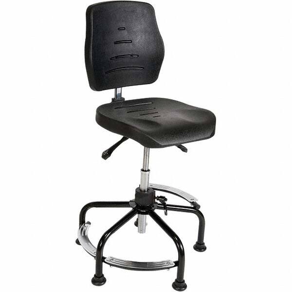 Task Chair: Polyurethane, Adjustable Height, Black