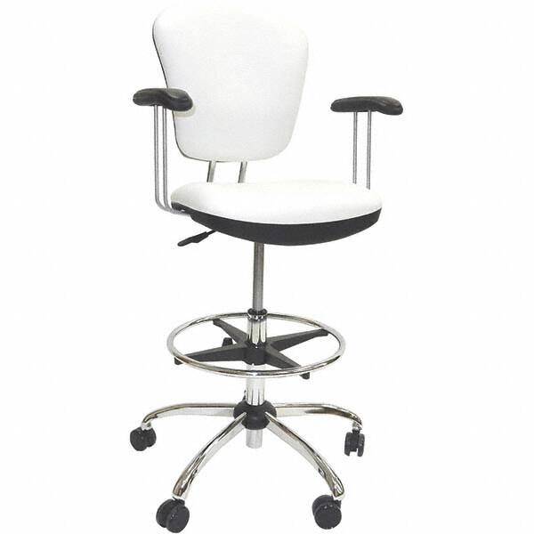Task Chair: Antimicrobial, Adjustable Height, White