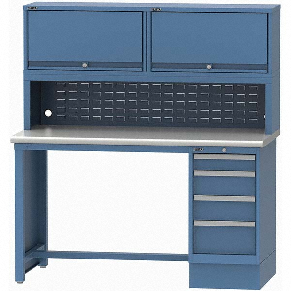 LISTA Stationary Work Benches, Tables; Type: Workstation ; Top Material: Plastic Laminate ; Width (Inch): 60 ; Depth (Inch): 30 ; Maximum Height