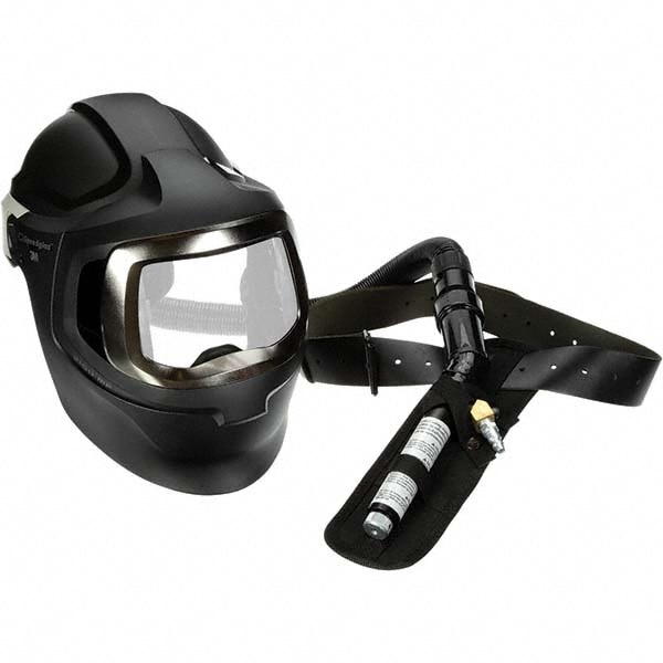 Welding Helmet: Black, Polycarbonate, Shade 5 & 8 to 13