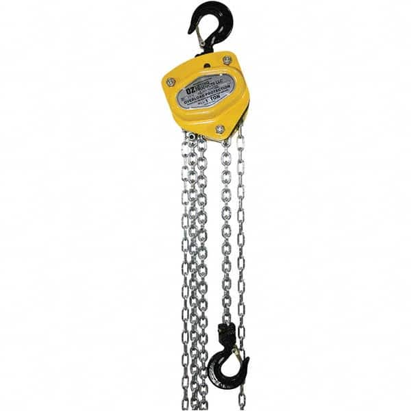 Manual Hand Chain with Overload Protection Hoist: 55 lb Working Load Limit