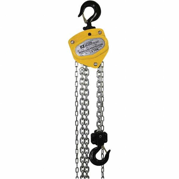 Manual Hand Chain with Overload Protection Hoist: 58 lb Working Load Limit