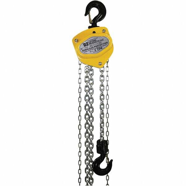 Manual Hand Chain with Overload Protection Hoist: 74 lb Working Load Limit