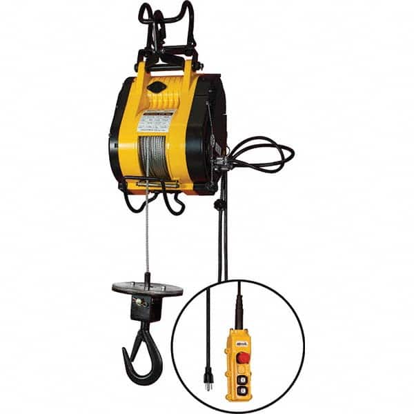 Electric Wire Rope Hoist: 500 lb Working Load Limit