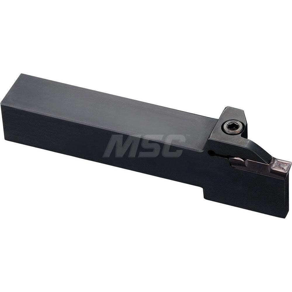 Indexable Grooving Toolholders; Internal or External: External ; Toolholder Type: Non-Face Grooving ; Hand of Holder: Left Hand ; Cutting Direction: Left Hand ; Maximum Depth of Cut (Decimal Inch): 1.0000 ; Minimum Groove Width (Decimal Inch): 0.1181