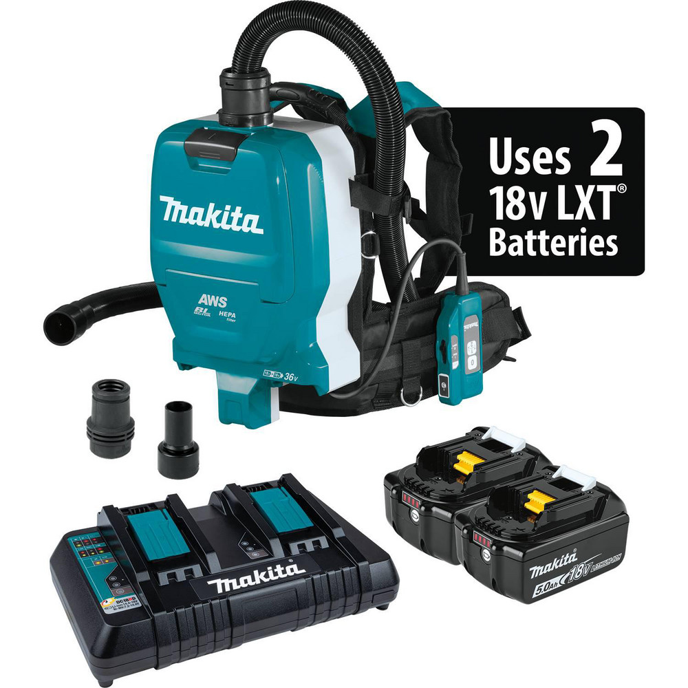 Makita Cordless Dust Extractor Cleaner Battery, HEPA Filter, 0.5 gal