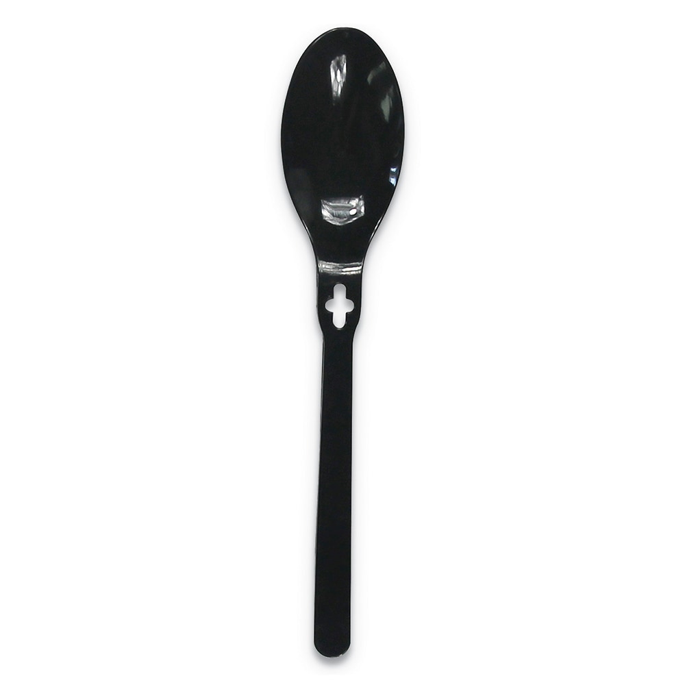 Paper & Plastic Cups, Plates, Bowls & Utensils; Flatware Type: Soup Spoon ; Color: Black ; For Use With: WeGo Dispenser