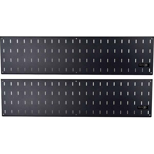 Peg Boards; Board Type: Gridlok Panel ; Number of Panels: 2 ; Material: Steel ; Color: Black ; Contents: (2) 8 x 32 in 14ga Panels
