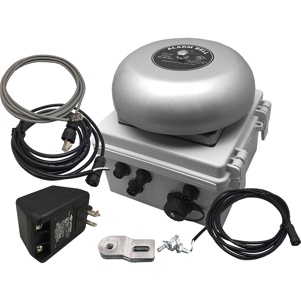 Bells, Horns & Sirens; Type: IP Bell ; Explosion Proof: No ; Weatherproof: Yes ; Vibrating: Yes ; Color: Gray ; Voltage: 12V ac
